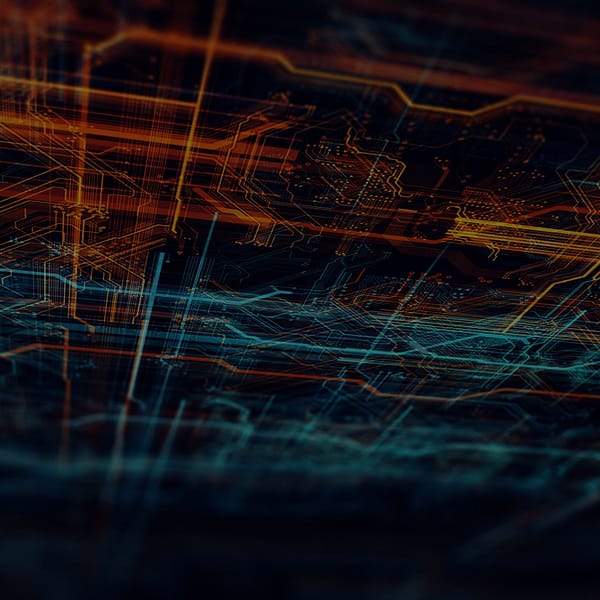 Abstract technological background made of different element printed circuit board. Depth of field effect and bokeh.